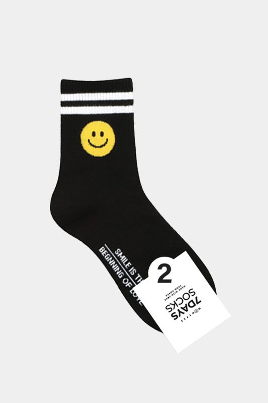 Hearts + Smiles Crew Socks (2 colours)