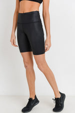Foil Wrap Biker Shorts