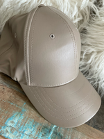 Vegan Leather Ball Cap Colour Light Mocha