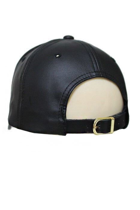 Vegan Leather Ball Cap